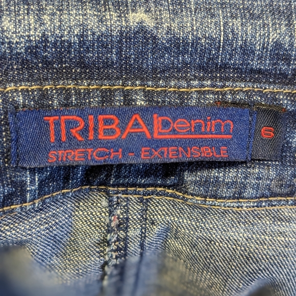 TRIBA Denim Jean Jacket Size 6 - Picture 6 of 6